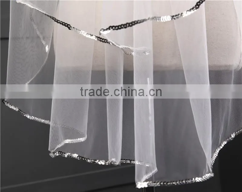 2017 wholesale bridal veils hot sale short elegant bridal wedding veils Fashionable short Tulle Wedding Bridal Veils HL32