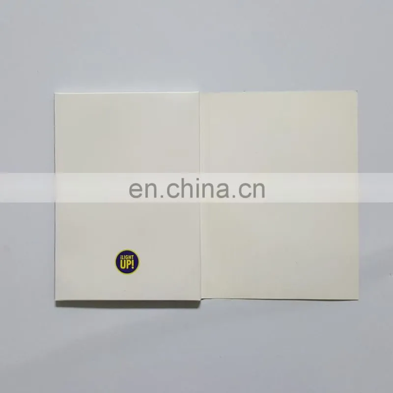 Factory low price musical led light custom Christmas greeting cards with battery