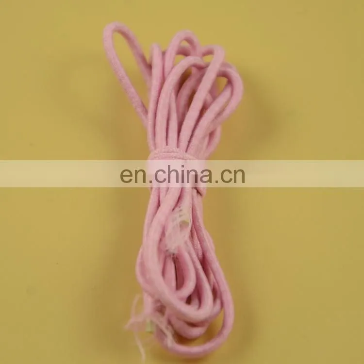 stock colored 4mm round elastic cord for garment