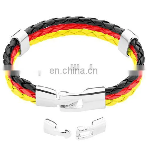 PU Leather Surfer Bracelet Country Flag Bracelet