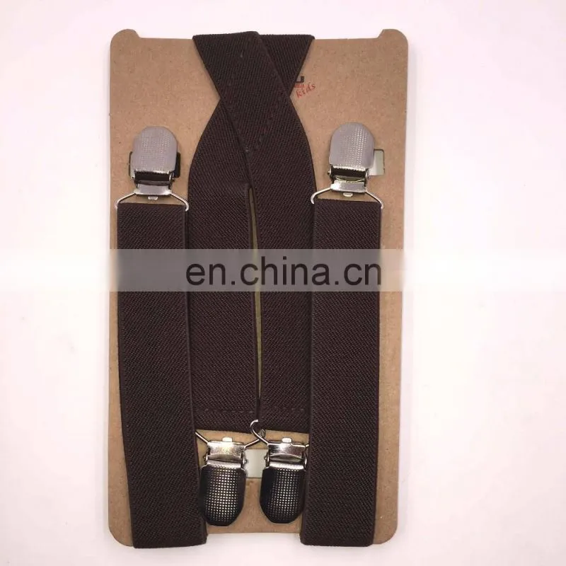 wholesale low MOQ cheap 2.5cm elastic suspenders