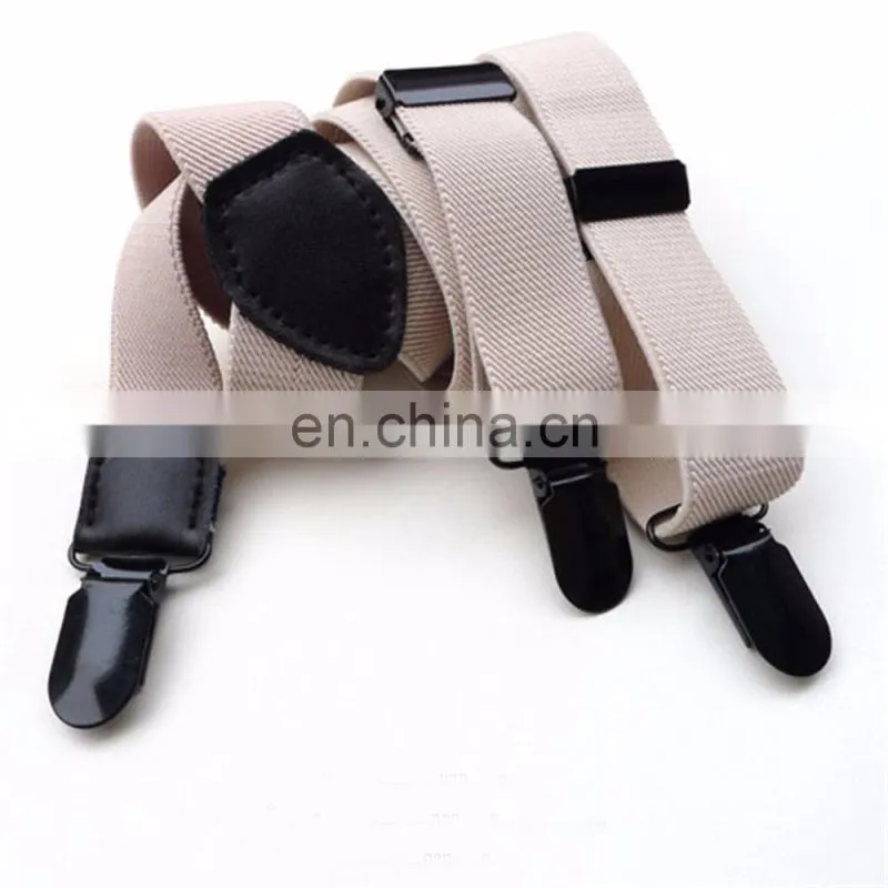 Wholesale Plain colorful metal clips suspenders