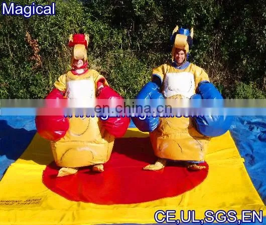 Foam padded infltable sumo suits