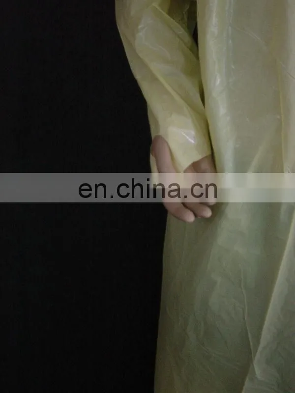 Waterproof Plastic CPE Gown/Disposable Nursing Hospital Gown