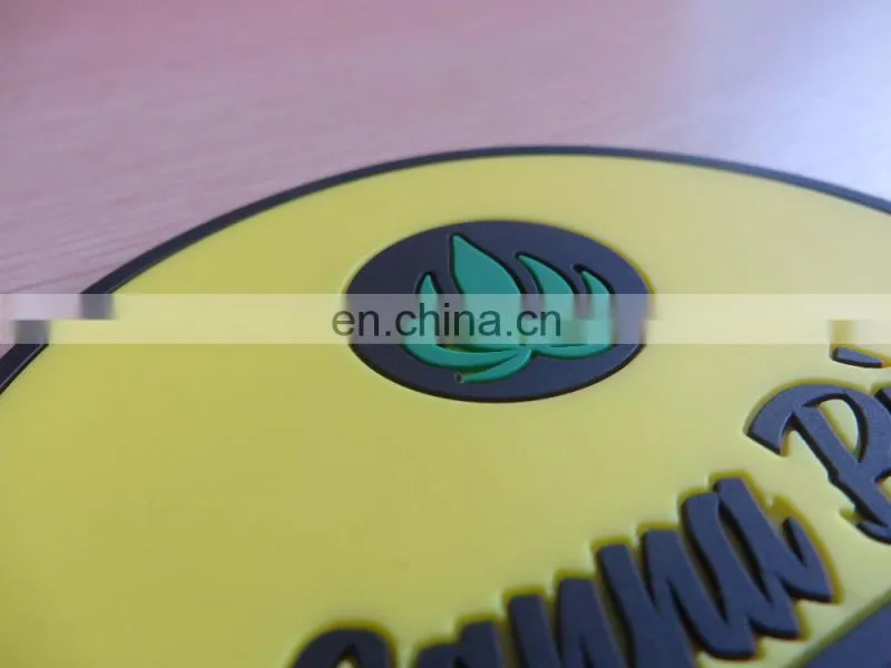 Personalized cheap soft pvc non-slip round drink beer mat coaster