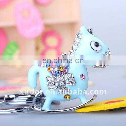 CUTE HOBBYHORSE ANIMAL CRYSTAL KEYCHAIN FOR KIDS