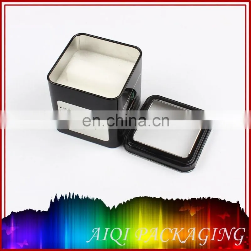 Square gift tin box for watch