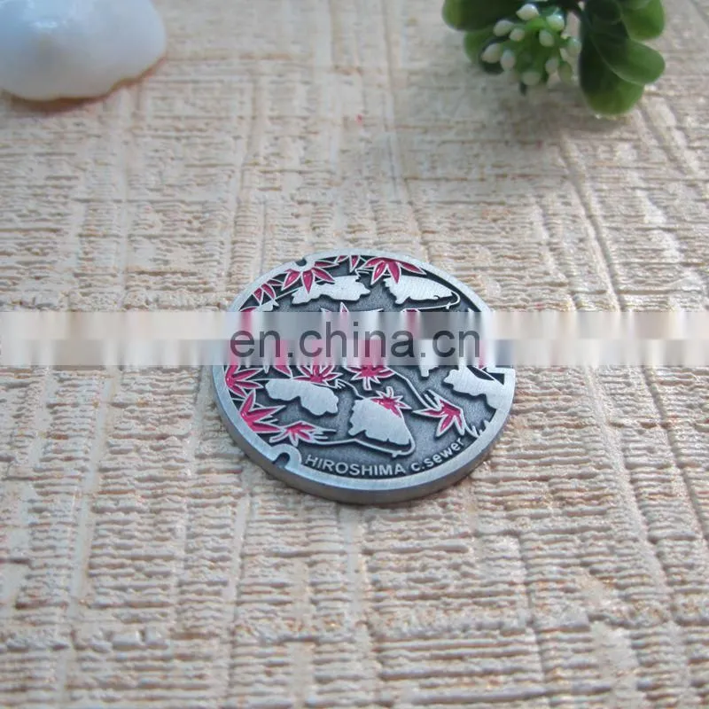 Engraved gold color metal coin custom metal engrave souvenir coin for sale