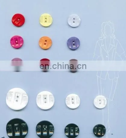 Colored two holes resin polyester shirt buttons/garment buttons