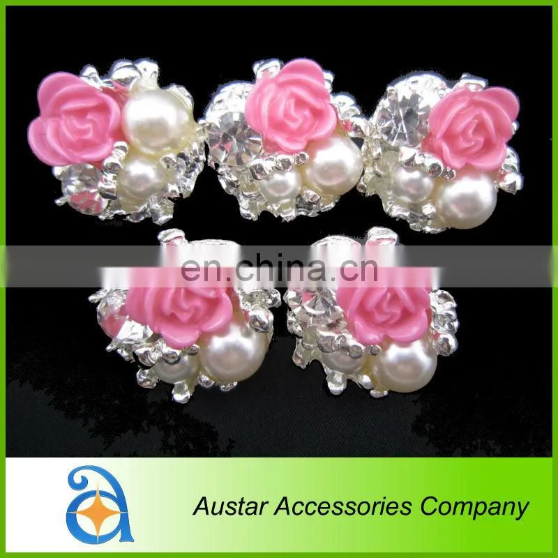 Bulk 21mm Pearl Rhinestone embellishment for wedding invitation