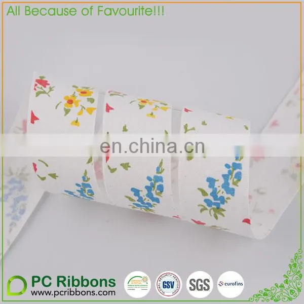 PC Wholesale factory print cotton ribbon for dresses garment