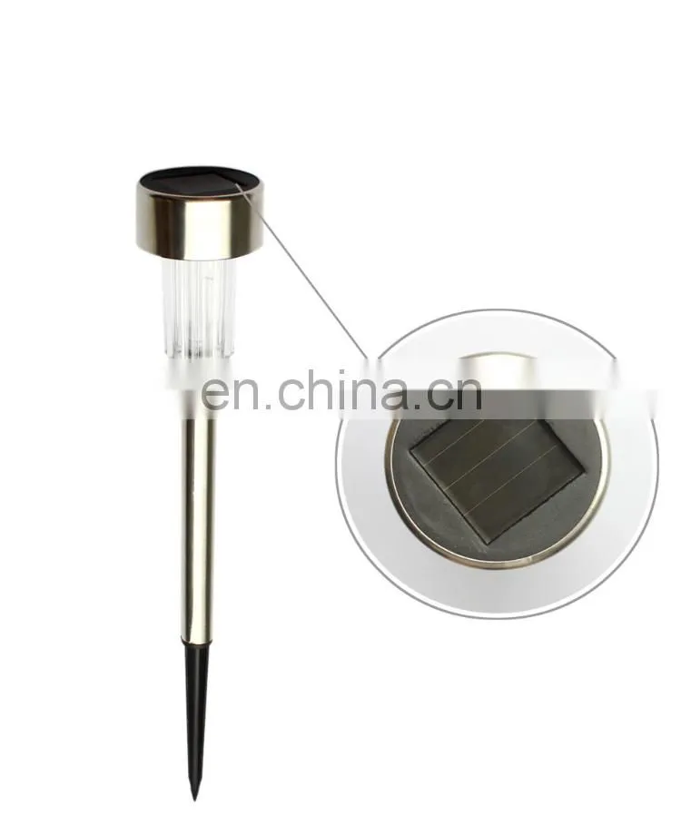 Led solar plug light lawn light stainless steel garden decorative light