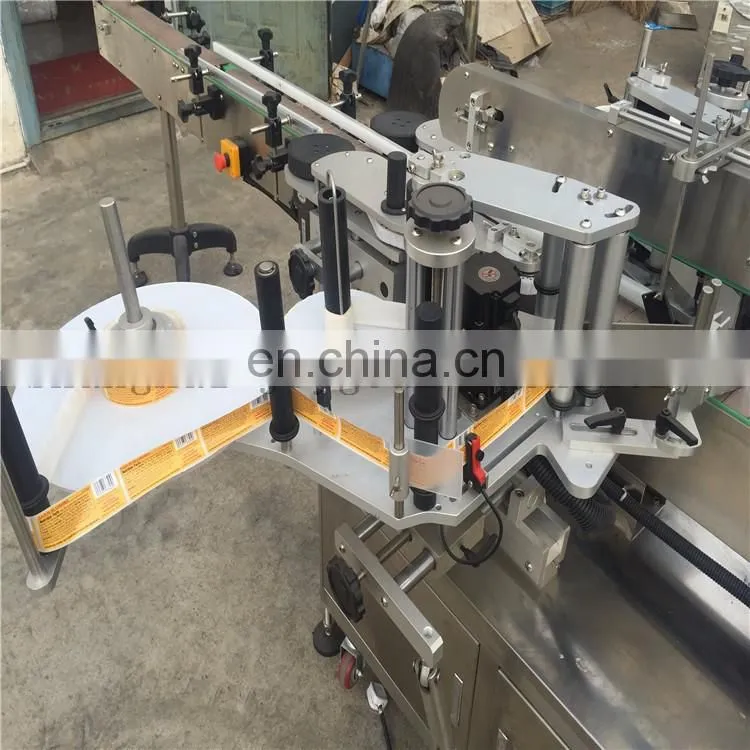 Shanghai joygoal Automatic sticker labeling machine for wine bottle front back and neck square bottle labeling machine