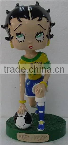 Custom Naughty Sports Betty Boop with Football Figurines