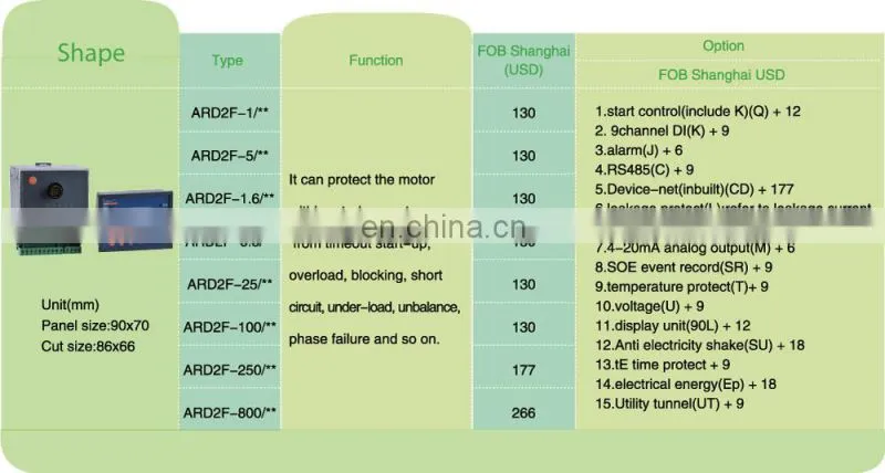 Acel ARD2F-25 Din rail small intelligent motor protector main module rated current 25a
