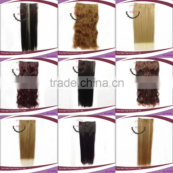 claw clip brown curly weave synthetic ponytails hairpieces
