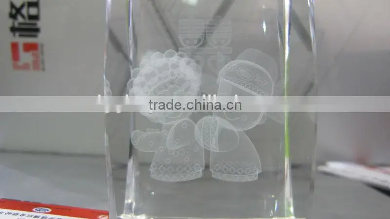 3d laser engraved crystal cube machine