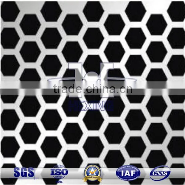 galvanized perforated metal mesh punched hexagonal hole