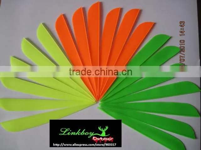 Linkboy Arrow plastic feather fletching vanes 5",4",3",have different color archery hunting