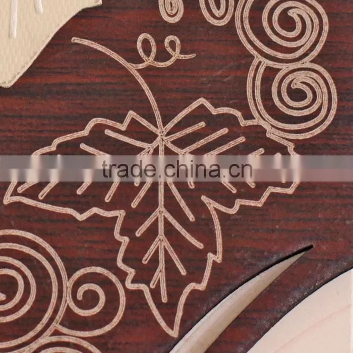 Newest 2016 Blank Inserts Printable Rectangle Leaf Wooden Designed Wedding Cards
