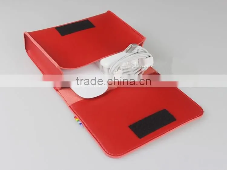High Quality Microfiber Leather Multifunction PC Bags Laptop Holder Bag for Macbook with Mouse Mat and Purse