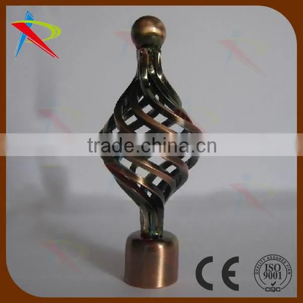 Newest curtain rod end cap of brass rod