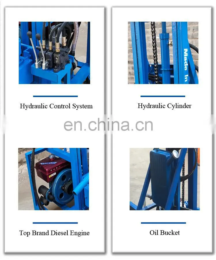 Hot sale in Africa 100m water well drilling rig/ tractor mounted water well drilling rig/ hand water well drilling equipment
