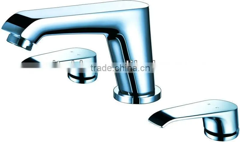 6804 Fashion High Quality Series Brass Cold and Hot Water Polished Chrome Bathroom Faucet with Single Lever