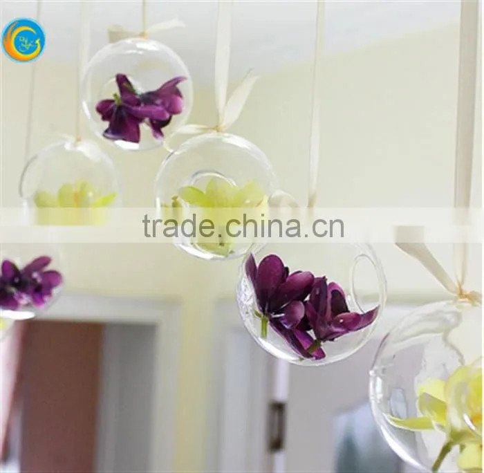 clear hanging glass candle holder for home decor coffee office