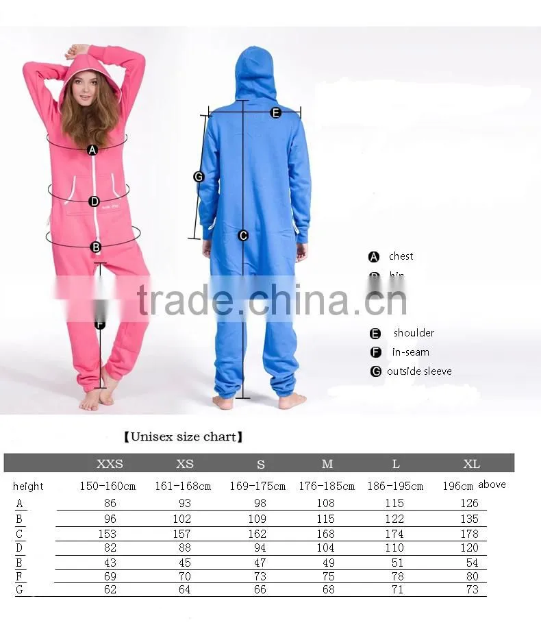 2015 OEM summer jumpsuits Color matching fleeces ladies conjoined pajamas
