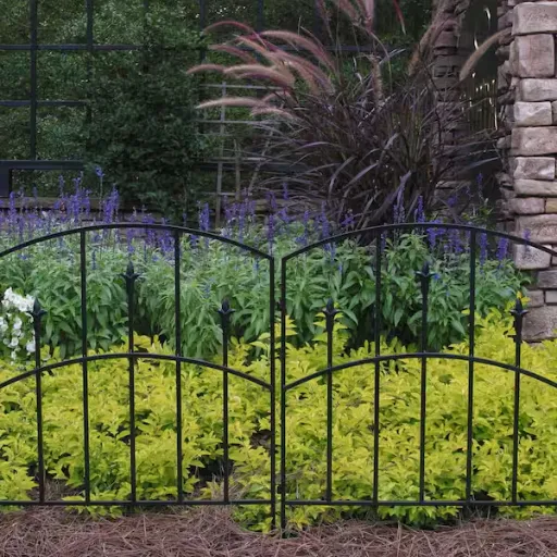 black wrought iron garden fence (3)