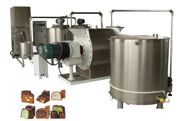 Factory Automatic Chocolate Conch Grinding Tempering Depositing Molding Forming Making Machine Chocolate Equipment Product Plant