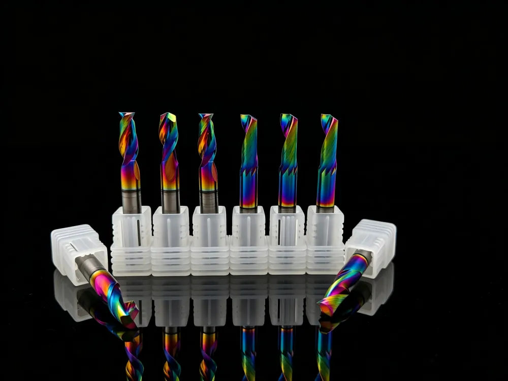 Rainbow Coated Solid Carbide Router Bits | RUIAO CARBIDE