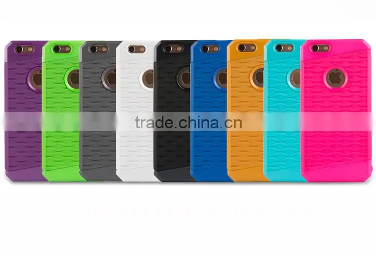 Credit card pocket TPU and PC mobile phone cover for iphone 6 plastic case for iphone 6 case
