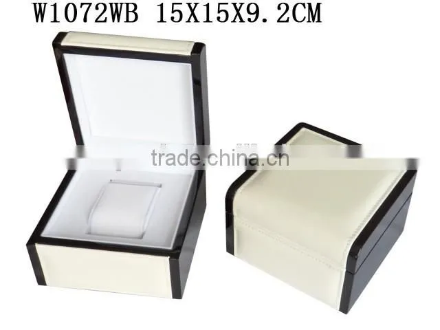 W514 Luxury Storage Display Wooden Single Watch Packaging Box Lining Velvet