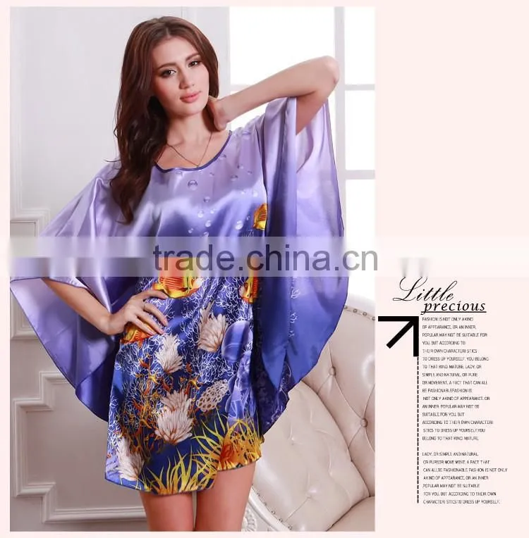 European and American Style Women Pajamas Robe Sleepwear Nightdress