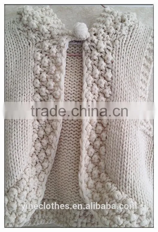 Children's knitting wear kids' sleeveless hoodie sweater waistcoat