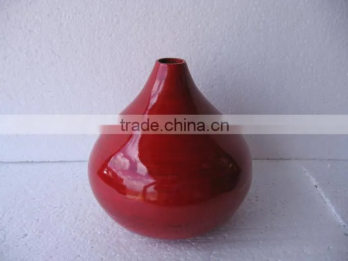 spun bamboo vase
