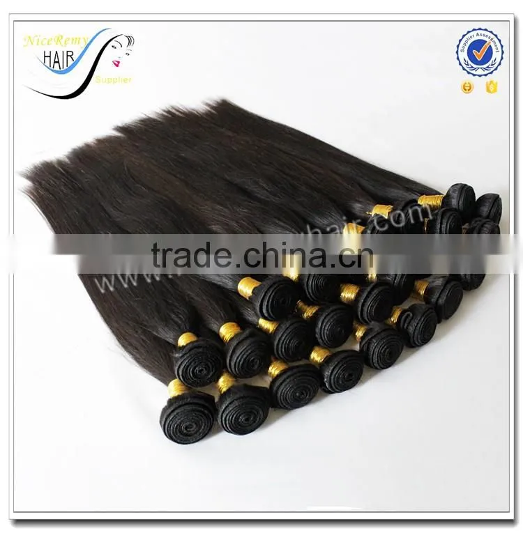 Wholesale top quality weaving machines sleek natural color unprocessed raw brazilian virgin human hair weave