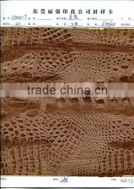 china 2013 crocodile pattern heat transfer film for textile