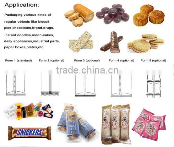 YB-250 Pillow Packing Machine Food/cake/ice lolly/biscuit /bread packing machine