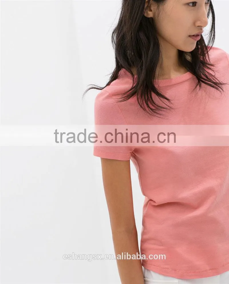 Ladies normal design organic cotton high quality t-shirt