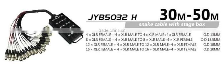 XLR Snake cable , audio cable snake cable , spiral audio snake cable