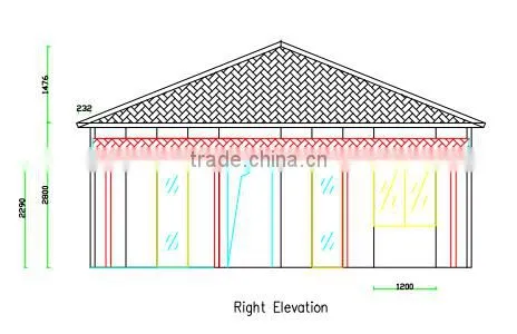 economical three bedroom house plan/beautiful decorative prefab concrete house
