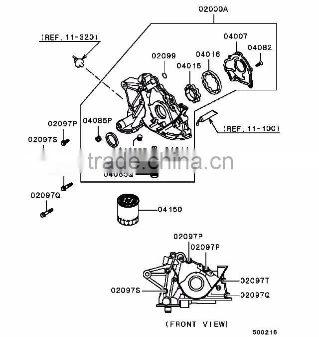 Front Crankshaft Oil Seal For Mitsubishi LANCER / LANCER CLASSIC L300 CS5A CS5W CS6A P06V MD168055