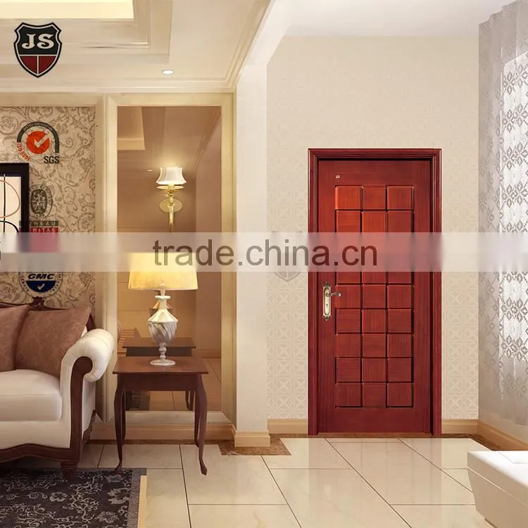 3d effect design mdf solid cherry wood interior doors