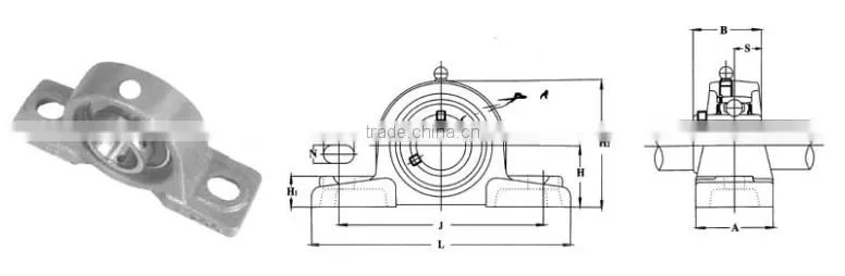 Low Voice Pillow Block Spherical Bearing UCP314 for Machinery