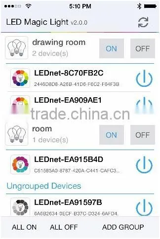 WiFi led bulb Smartphone Controlled Bluetooth LED Smart lighting