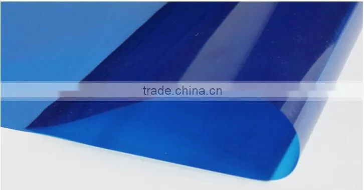 factory direct sale dark blue window film,pet home docorative glass film