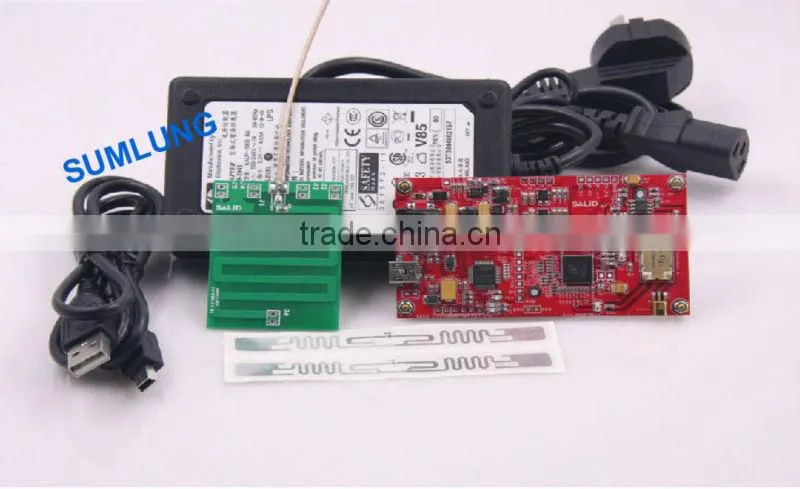 AS399x LEO compatible UHF RFID Reader Module AS3992 + 5dBi Antenna + USB cable + Power Adapter EPC Class 1 Gen 2 TTL Uart PCB